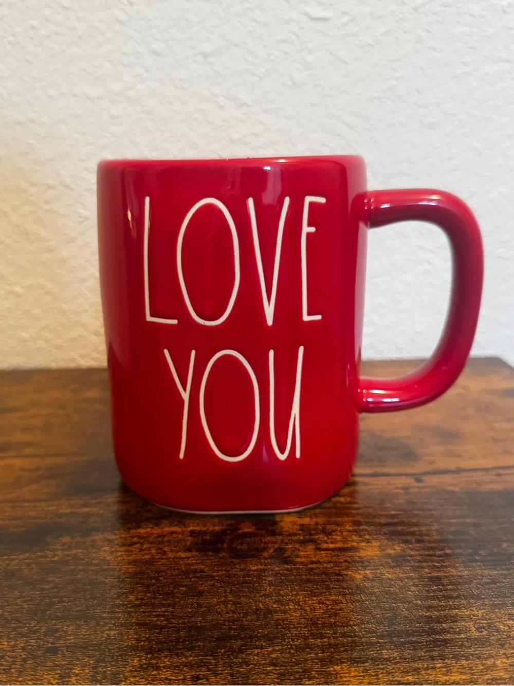 NWT Rae Dunn Magenta Red LOVE YOU Ceramic Coffee Mug Valentine’s Day